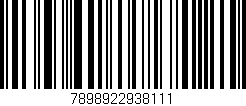 Código de barras (EAN, GTIN, SKU, ISBN): '7898922938111'
