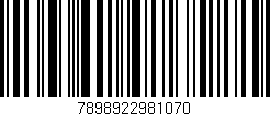 Código de barras (EAN, GTIN, SKU, ISBN): '7898922981070'