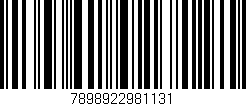 Código de barras (EAN, GTIN, SKU, ISBN): '7898922981131'