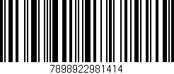 Código de barras (EAN, GTIN, SKU, ISBN): '7898922981414'