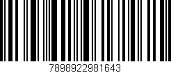 Código de barras (EAN, GTIN, SKU, ISBN): '7898922981643'