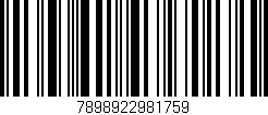 Código de barras (EAN, GTIN, SKU, ISBN): '7898922981759'