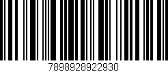 Código de barras (EAN, GTIN, SKU, ISBN): '7898928922930'