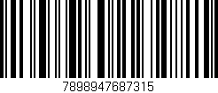 Código de barras (EAN, GTIN, SKU, ISBN): '7898947687315'