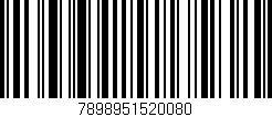 Código de barras (EAN, GTIN, SKU, ISBN): '7898951520080'