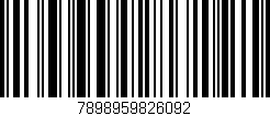 Código de barras (EAN, GTIN, SKU, ISBN): '7898959826092'
