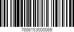 Código de barras (EAN, GTIN, SKU, ISBN): '7899153000066'