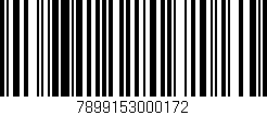 Código de barras (EAN, GTIN, SKU, ISBN): '7899153000172'