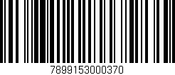 Código de barras (EAN, GTIN, SKU, ISBN): '7899153000370'