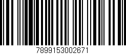 Código de barras (EAN, GTIN, SKU, ISBN): '7899153002671'