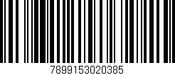 Código de barras (EAN, GTIN, SKU, ISBN): '7899153020385'