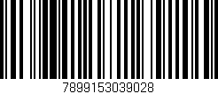 Código de barras (EAN, GTIN, SKU, ISBN): '7899153039028'
