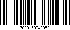 Código de barras (EAN, GTIN, SKU, ISBN): '7899153040352'