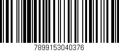 Código de barras (EAN, GTIN, SKU, ISBN): '7899153040376'