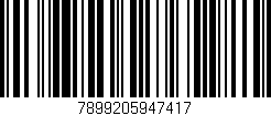 Código de barras (EAN, GTIN, SKU, ISBN): '7899205947417'