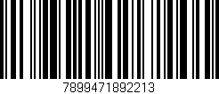 Código de barras (EAN, GTIN, SKU, ISBN): '7899471892213'