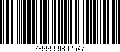 Código de barras (EAN, GTIN, SKU, ISBN): '7899559802547'