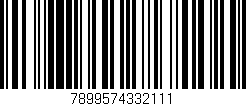 Código de barras (EAN, GTIN, SKU, ISBN): '7899574332111'