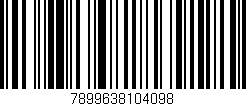 Código de barras (EAN, GTIN, SKU, ISBN): '7899638104098'