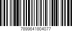 Código de barras (EAN, GTIN, SKU, ISBN): '7899641804077'