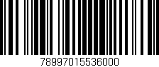 Código de barras (EAN, GTIN, SKU, ISBN): '78997015536000'