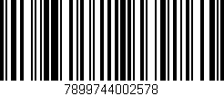 Código de barras (EAN, GTIN, SKU, ISBN): '7899744002578'