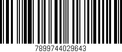 Código de barras (EAN, GTIN, SKU, ISBN): '7899744029643'