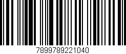 Código de barras (EAN, GTIN, SKU, ISBN): '7899789221040'