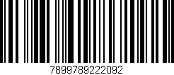 Código de barras (EAN, GTIN, SKU, ISBN): '7899789222092'
