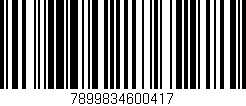 Código de barras (EAN, GTIN, SKU, ISBN): '7899834600417'