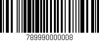 Código de barras (EAN, GTIN, SKU, ISBN): '789990000008'