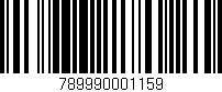 Código de barras (EAN, GTIN, SKU, ISBN): '789990001159'