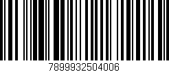 Código de barras (EAN, GTIN, SKU, ISBN): '7899932504006'