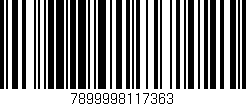 Código de barras (EAN, GTIN, SKU, ISBN): '7899998117363'