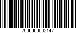 Código de barras (EAN, GTIN, SKU, ISBN): '7900000002147'