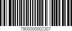 Código de barras (EAN, GTIN, SKU, ISBN): '7900000002307'