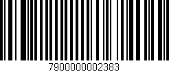 Código de barras (EAN, GTIN, SKU, ISBN): '7900000002383'