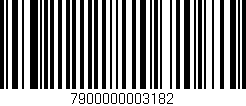 Código de barras (EAN, GTIN, SKU, ISBN): '7900000003182'