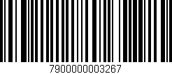 Código de barras (EAN, GTIN, SKU, ISBN): '7900000003267'