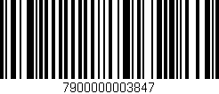 Código de barras (EAN, GTIN, SKU, ISBN): '7900000003847'