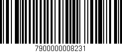 Código de barras (EAN, GTIN, SKU, ISBN): '7900000008231'