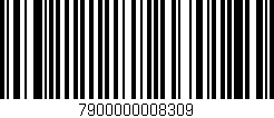 Código de barras (EAN, GTIN, SKU, ISBN): '7900000008309'