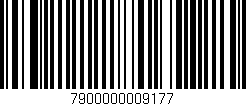 Código de barras (EAN, GTIN, SKU, ISBN): '7900000009177'