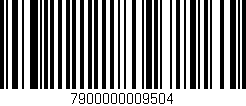 Código de barras (EAN, GTIN, SKU, ISBN): '7900000009504'