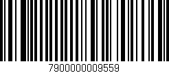 Código de barras (EAN, GTIN, SKU, ISBN): '7900000009559'