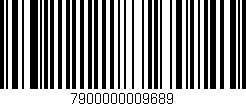 Código de barras (EAN, GTIN, SKU, ISBN): '7900000009689'