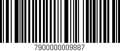Código de barras (EAN, GTIN, SKU, ISBN): '7900000009887'