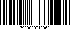 Código de barras (EAN, GTIN, SKU, ISBN): '7900000010067'