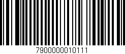 Código de barras (EAN, GTIN, SKU, ISBN): '7900000010111'