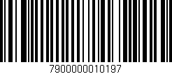 Código de barras (EAN, GTIN, SKU, ISBN): '7900000010197'